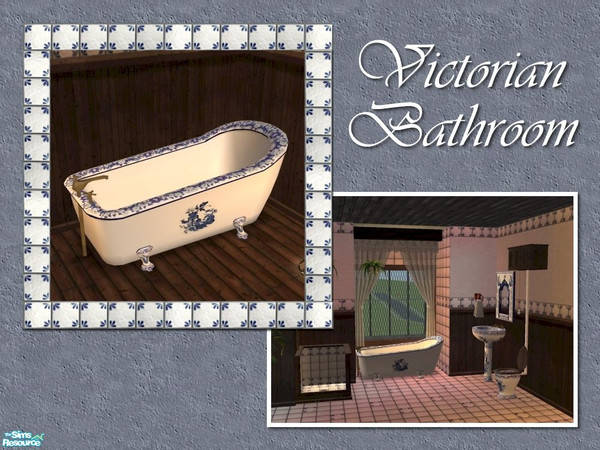Sims 2 — Victorian Clawfoot Standing Bath by Cyclonesue — A Victorian floor-standing bath tub - fully animated with bath