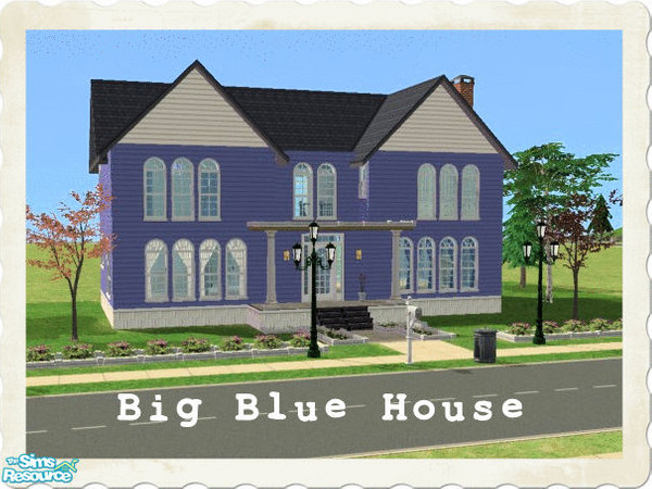Sims 2 — Big Blue House by Aurelia — My son requested that I make the house from the tv show Big Blue House. This is what