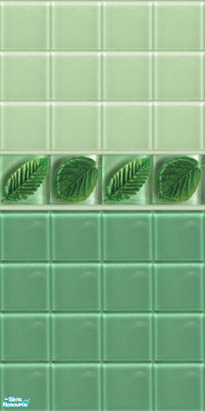 Sims 2 — Glossy  - leaf, wall by Mekhi — Glass tiles with leaves, enjoy!