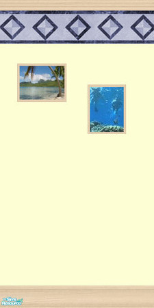 Sims 2 — Seaside Bathroom - with photos by clare030182 — A bathroom to make your sim feel like they're back at the
