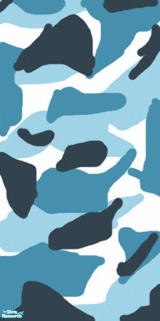 Sims 2 — Camo Blue Wall Covering / Paint by twig182 — Camo Blue style wall covering / paint job. Add some Army / Urban