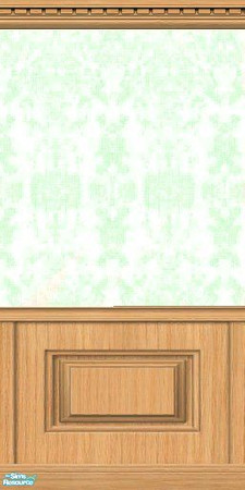 Sims 2 — Fancy-Pancy Wallpaper Set in Mint Green by loopywelshsimmer —  This beautiful Victorian wallpaper in Mint Green