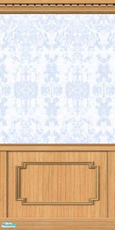 Sims 2 — Fancy-Pancy Wallpaper Set in Blue by loopywelshsimmer —  This beautiful Victorian wallpaper in Blue will show