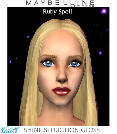 Sims 2 — Shine Seduction Gloss - Ruby Spell by SQK — Gloss based on the Shine Seduction Gloss made by Maybelline.