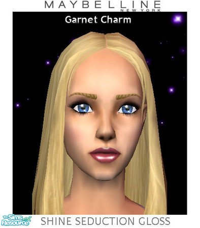 Sims 2 — Shine Seduction Gloss - Garnet Charm by SQK — Gloss based on the Shine Seduction Gloss made by Maybelline.