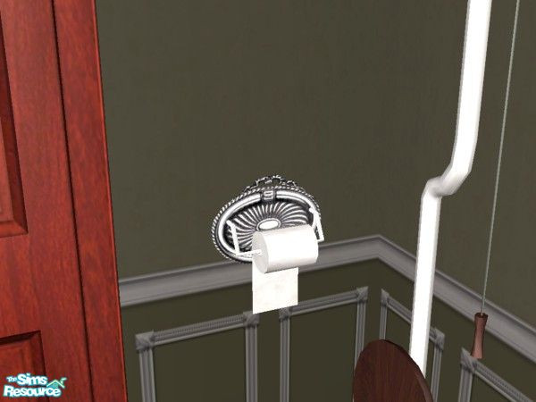 Sims 2 — Olive 4ESF Bath-ToiletPaper by brena31 —  The toilet paper holder from the 4ESF antique bath set in silver.