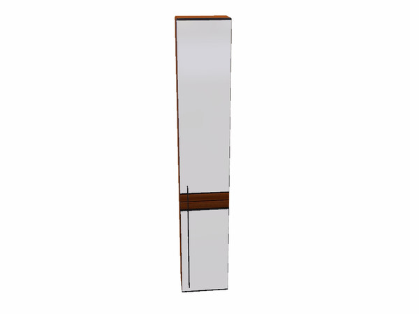 Sims 3 — Golden Wood Right High Cabinet by Flovv — A high cabinet with huge mirror doors. How will you look in it's