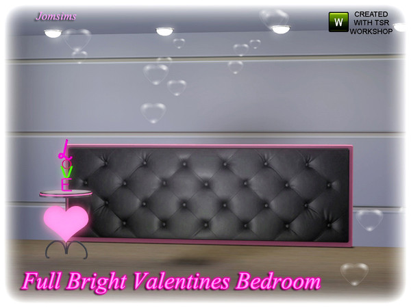 Sims 3 — full bright valentines headboard  by jomsims — full bright valentines headboard 