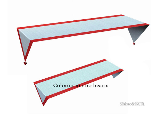 Sims 3 — Valentine 2014 - Tablerunner by ShinoKCR — with Hearts and as Coloroption without