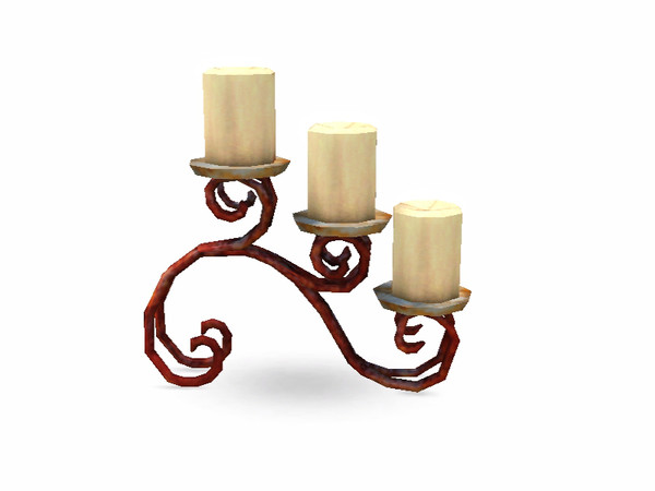Sims 3 — Curved Candle Lamp by D2Diamond — Metal candle lamp. Part of the Curved Holder Set by D2Diamond @ TSR. **TSRAA**