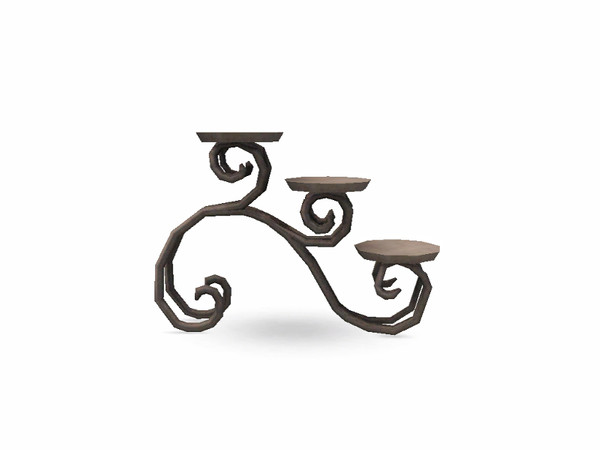 Sims 3 — Curved Candle Holder by D2Diamond — Desinger candle holder. Can be used with D2Diamond's candles. Part of the