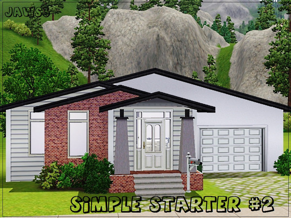 Sims 3 — Simple Starter #2 by Jaws3 — This small two bedroom, one bathroom home is perfect for any small sim family or