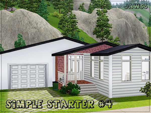 Sims 3 — Simple Starter #4 by Jaws3 — This small three bedroom, one bathroom starter home is perfect for any sim family.