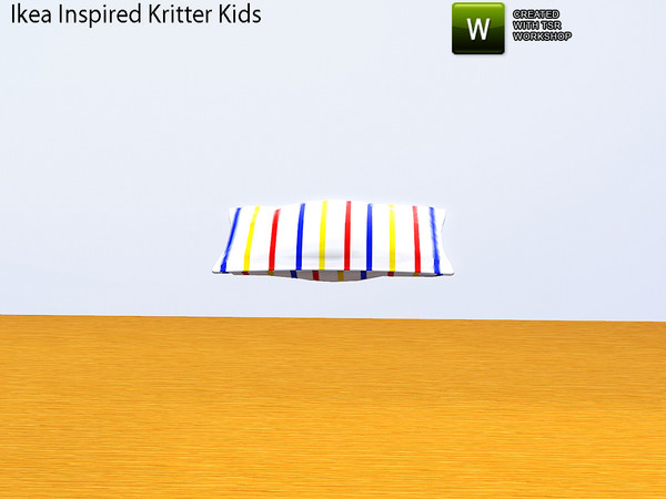 Sims 3 — Ikea Inspired Kritters Kids Room Pillow by TheNumbersWoman — Inspired by Ikea, Priced reasonably by design. By