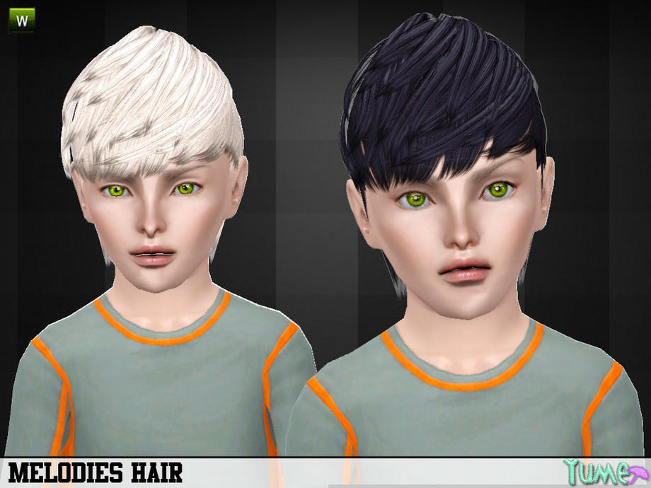 The Sims Resource - Yume - Melodies hair (SET)