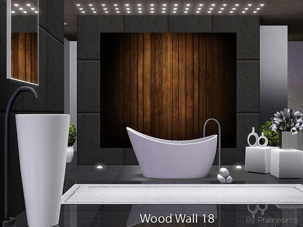 Sims 3 — Wood Wall 18 by Pralinesims — By Pralinesims