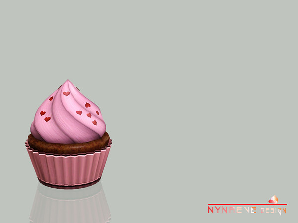 Sims 3 — Baked with Love - Cupcake by NynaeveDesign — Located in Decor - Miscellaneous Price: 10 Re-colorable: 4 channels