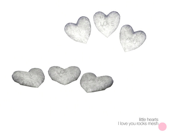 Sims 3 — Heart I Love You Rocks Mesh by DOT — Heart I Love You Rocks paper weight Mesh by DOT of The Sims Resource