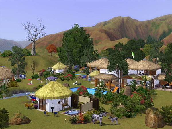 Sims 3 — Safari Resort by mrsimulator — Safari Resort is a Modern Nature Reserve with two modern Bungalows and two