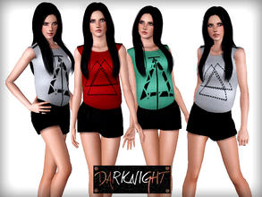 Sims 3 — Cotton Blend Sleeveless Outfit by DarkNighTt — V Neck Lace Detail Dress for your ''Tall'' sims. Custom mesh by