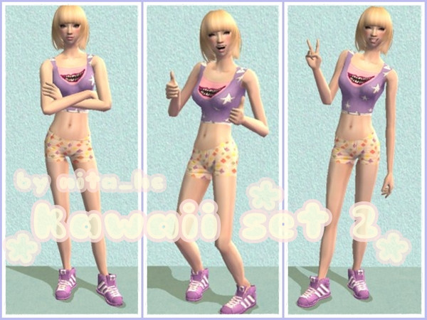 Sims 2 — Kawaii set inspired by KPP -  2 by Nita_hc — - 1 kawaii outfit inspired by Kyary Pamyu Pamyu. By Nita_hc