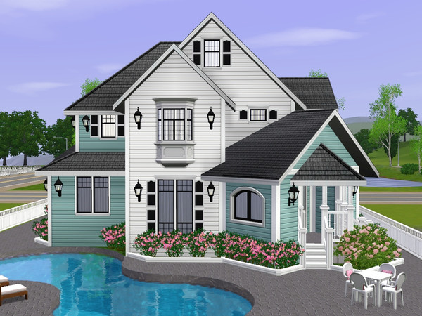 Sims 3 — White Villa 2 by gabi892 — My Lovely family Villa with 2 floors. On the first floor there is a living room,