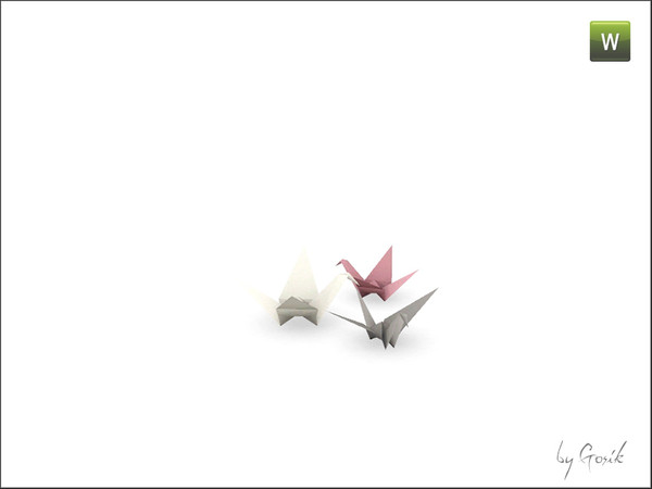 Sims 3 — Simply Modern Living origami cranes by Gosik — Made by Gosik at The Sims Resource. TSRAA