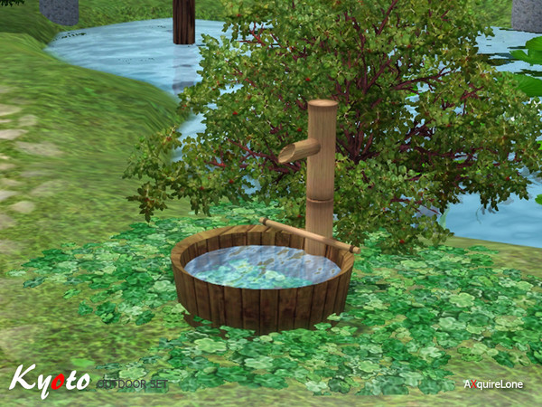 Sims 3 — Kyoto Bamboo Fountain by AXquireLone — Kyoto Outdoor Set