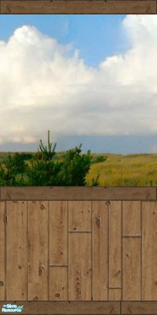 Sims 2 — Western Wall Panel B by tamlfra — A set of 9 walls that look nice both inside, or out. Four of the walls are for