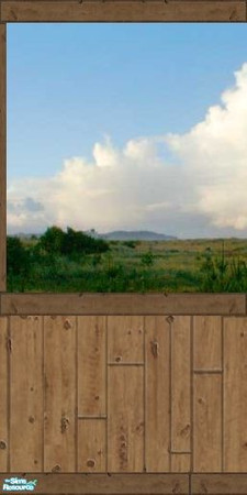 Sims 2 — Western Wall  Panel A by tamlfra — A set of 9 walls that look nice both inside, or out. Four of the walls are