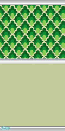 Sims 2 — Hillside wallpaper 3 by caliberxkiss — Half bordered light green