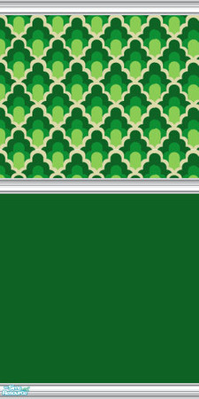 Sims 2 — Hillside wallpaper 2 by caliberxkiss — Half bordered dark green