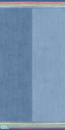 Sims 2 — Wall Two Tone Blue Thick Stripes with Stripes Paneling by Sheera — Part of my Gradients of Blue Stripes Walls