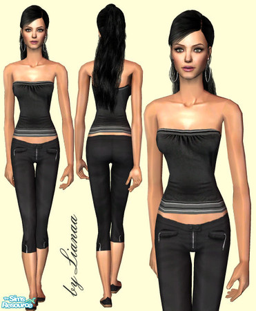 Sims 2 — Set 261 Sporty by Lianaa - black by Lianaa — Set 261 Sporty by Lianaa - black