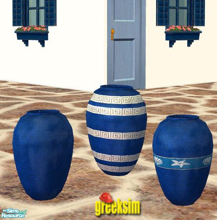 Sims 2 — grks Greek Pottery by greeksim — Contemporary Greek clay vases to decorate the exteriot and the interior of your