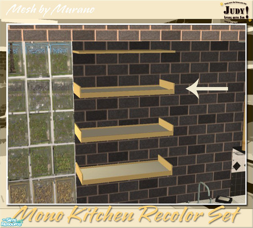 Sims 2 — Judy_MonoKitchen Recolor - Highest Tray by judyhugsnoopy — Recolor of Murano Mono Kitchen Set. Please download