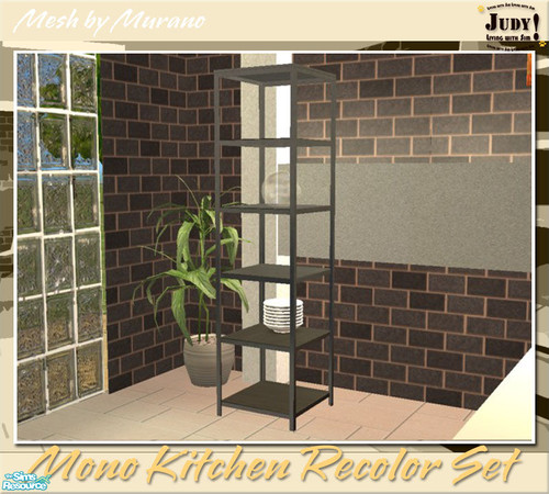 Sims 2 — Judy_MonoKitchen Recolor - Floor Shelf 1 by judyhugsnoopy — Recolor of Murano Mono Kitchen Set. Please download