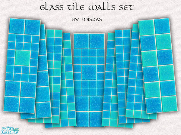 Sims 2 — Miskas Glass Tile Walls Set_1 by miskas — Glass Tile Walls Set_1