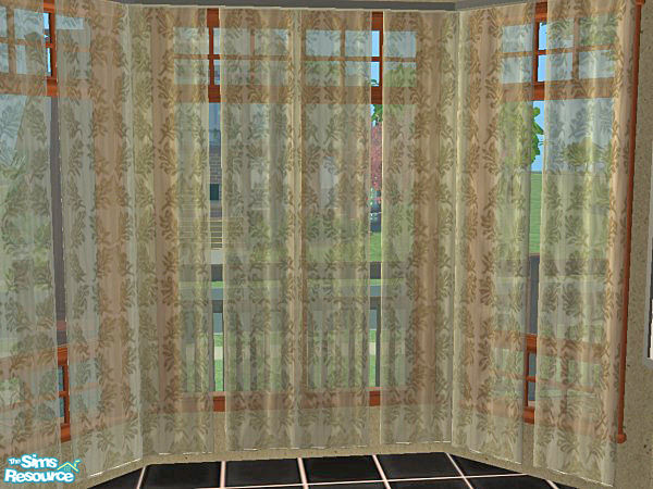 Sims 2 — The Musk Livingroom - Curtains by TheNumbersWoman — Curtains for the Musk Living Set. Diagonal File Included