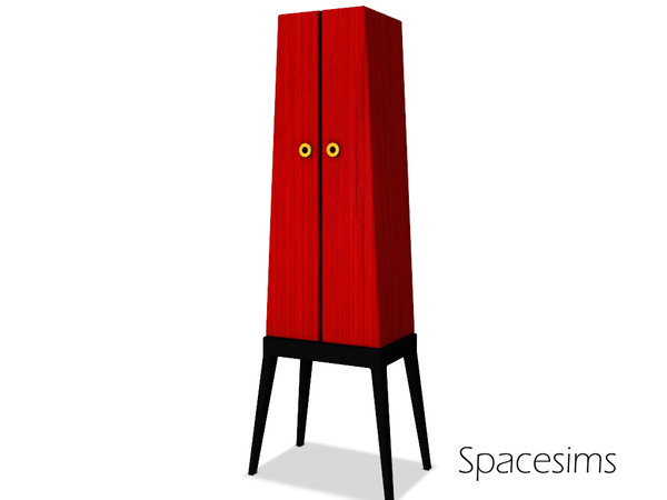 Sims 3 — Asian living room - Cupboard by spacesims — An asian inspired cupboard in vibrant colors.
