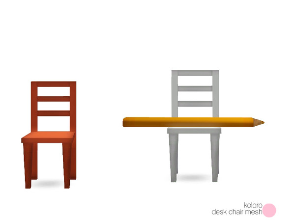 Sims 3 — Koloro Desk Chair Mesh by DOT — Koloro Desk Chair Mesh by DOT of The Sims Resource