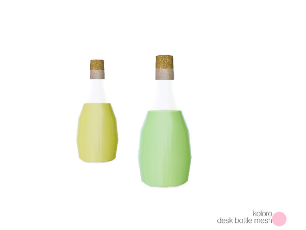 Sims 3 — Koloro Desk Bottle Mesh by DOT — Koloro Desk Glass Bottle Mesh by DOT of The Sims Resource