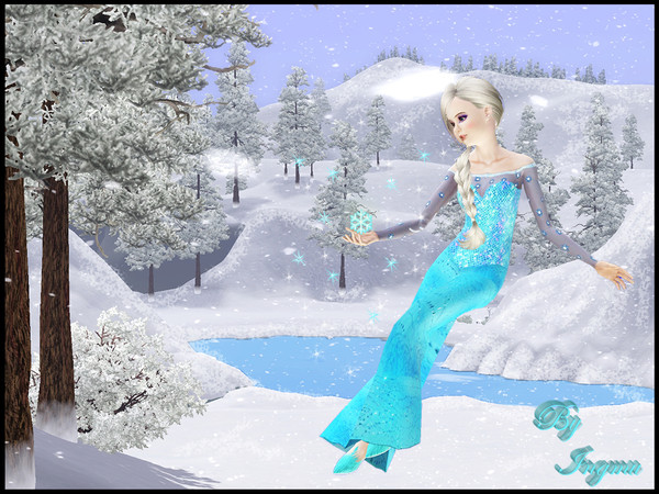 Sims 3 — Frozen by ingmu2 — Queen Elsa inspired dress.