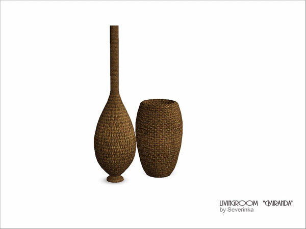 Sims 3 — Two vases by Severinka_ — Two wicker vases. The object of living room 'Miranda', made in a contemporary style