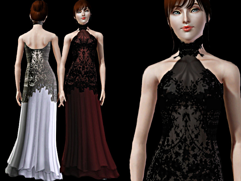 The Sims Resource - Ts3 CC wishes Murfeel_Blackdress01_T.D.
