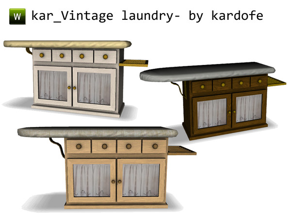 Sims 3 — kar_Vintage laundry_ironing table by kardofe — Ironing table by kardofe