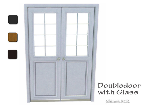 Sims 3 — Monaco Builtset - Doubledoor with Glass by ShinoKCR — 