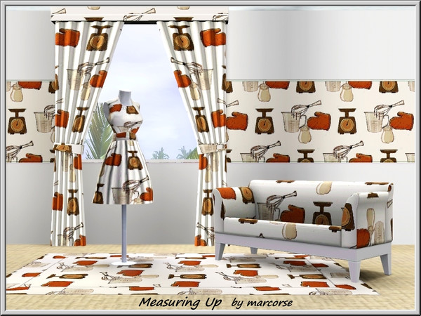 Sims 3 — Measuring Up_marcorse by marcorse — Themed pattern: familiar kitchen objects in a regular repeat