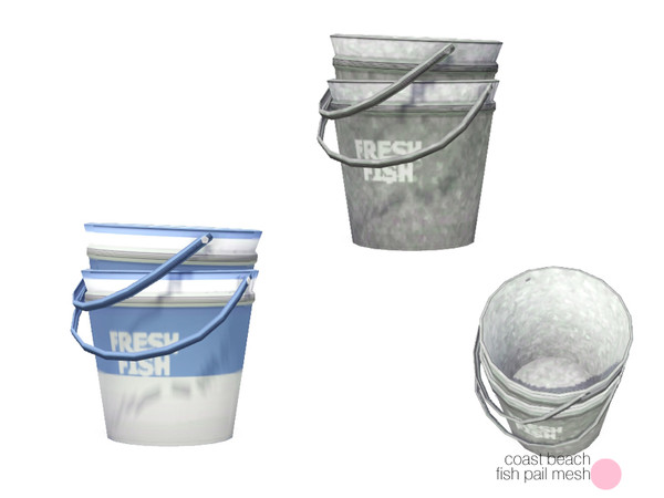 Sims 3 — Coast Fish Pail Mesh by DOT — Coast Fish Pail Mesh by DOT of The Sims Resource