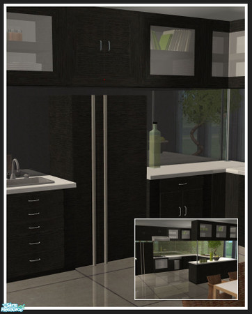 Sims 2 — Colorado kitchen - black - fridge by mirake — 